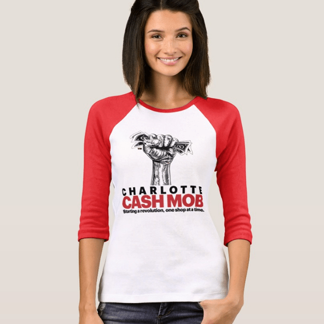 Red T-Shirt Charlotte Cash Mob