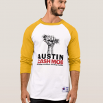 Yellow Champion Shirt Austin Cash Mob ATX
